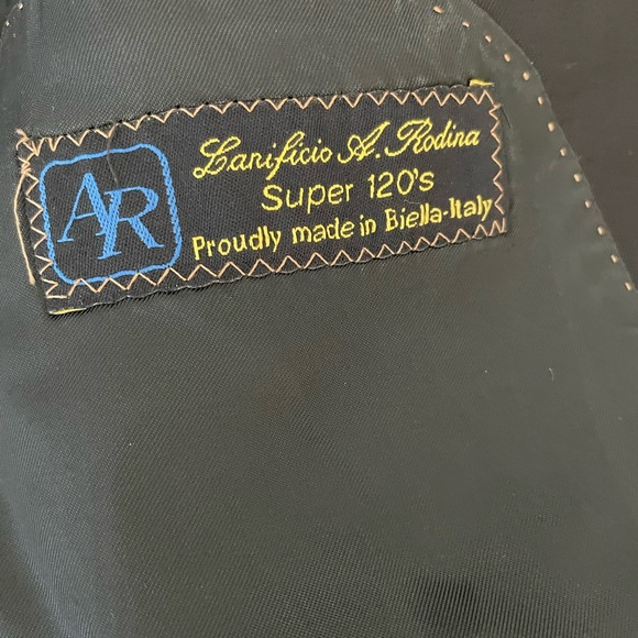 PRONTO UOMO Made in Italy Wool Notch Collar Slim Suit Jacket in black 42 R - Picture 7 of 7